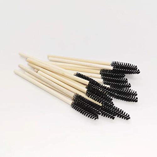 Krtačke za česanje trepalnic / obrvi (50 kosov) - bambus