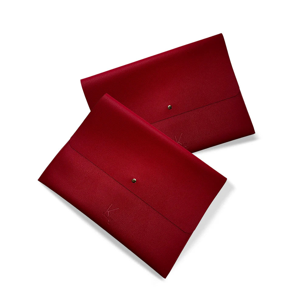 A4 rdeča torbica z druker zapiranjem – Kallos