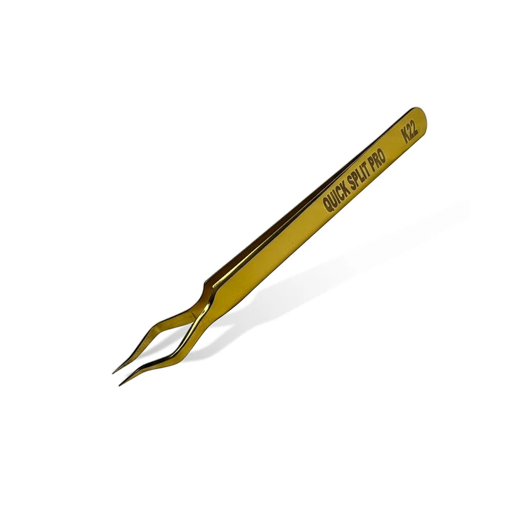 KALLOS K22 Quick Split Pro zlata izolacijska pinceta za podaljševanje trepalnic