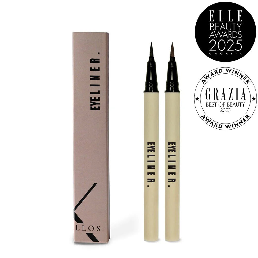 Kallos precizni eyeliner v črni in rjavi barvi