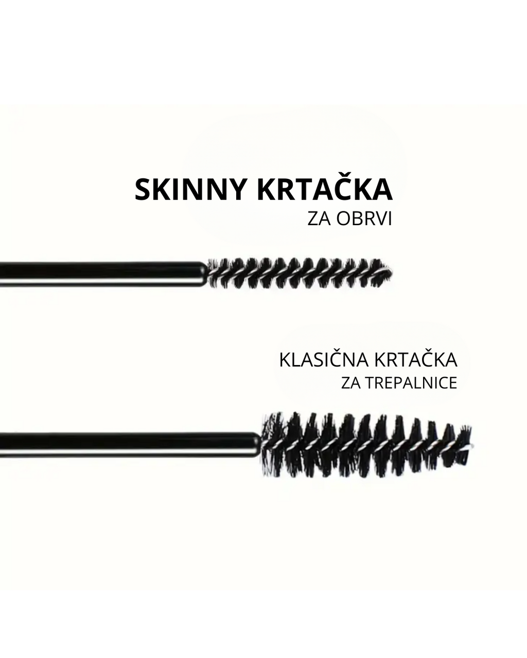 Skinny krtačke za oblikovanje obrvi