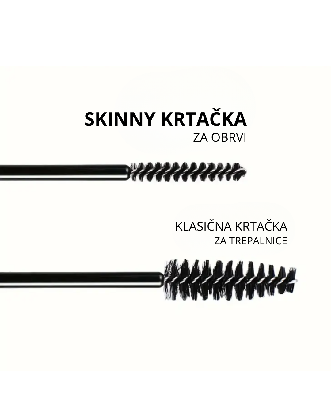 Skinny krtačke za natančno česanje obrvi – 50 kosov