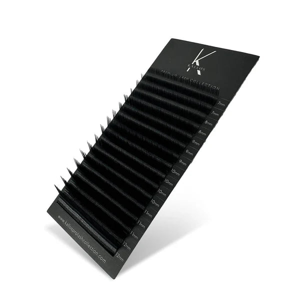 KALLOS Premium Black trepalnice 0.10 M MIX za special effect lash sete