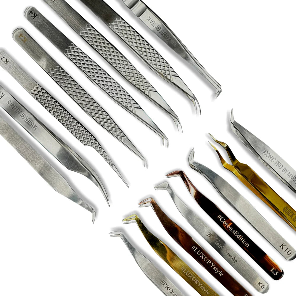 Celotna kolekcija Kallos pincet – volumenske in izolacijske pincete