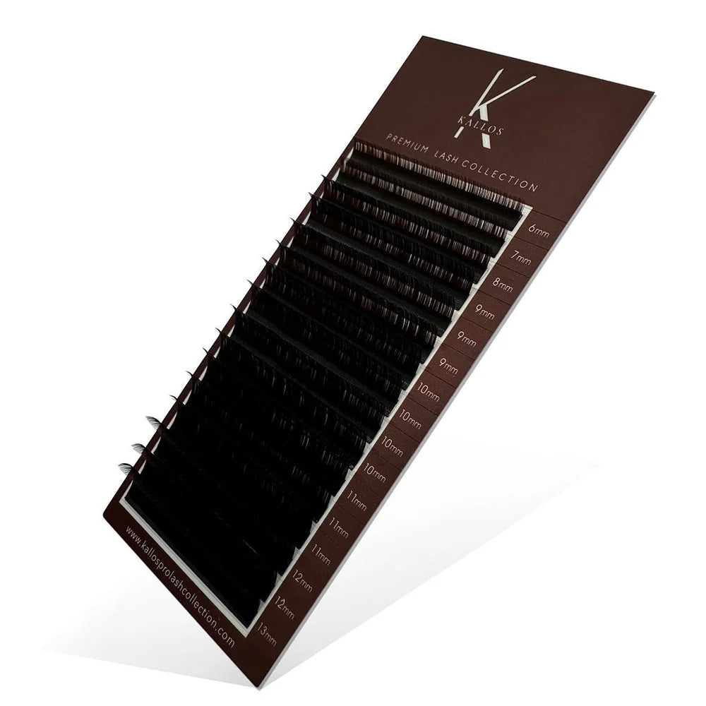 Brown lash extensions KALLOS za mehkejši videz